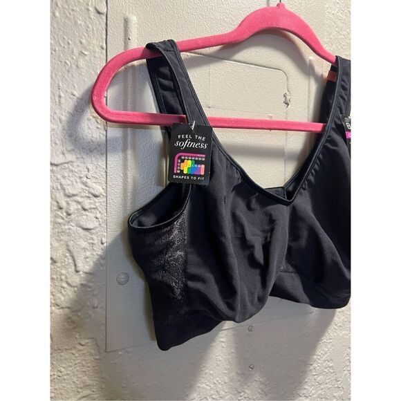 Bali Black Cool Comfort Fabric Bra Woman’s Size 3XL NEW - Picture 4 of 16